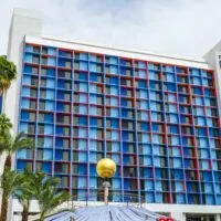Exterior of Linq's hotel tower