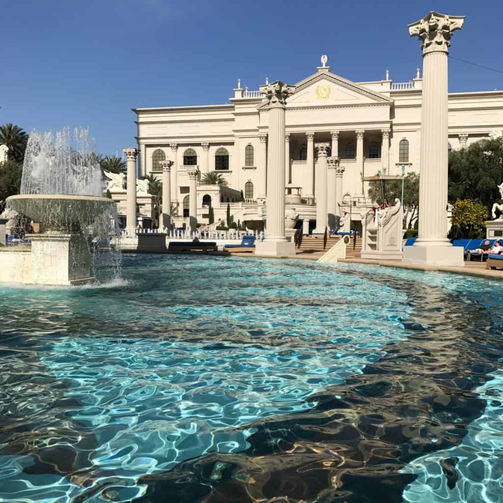 Garden of the Gods pool at Caesars Palace