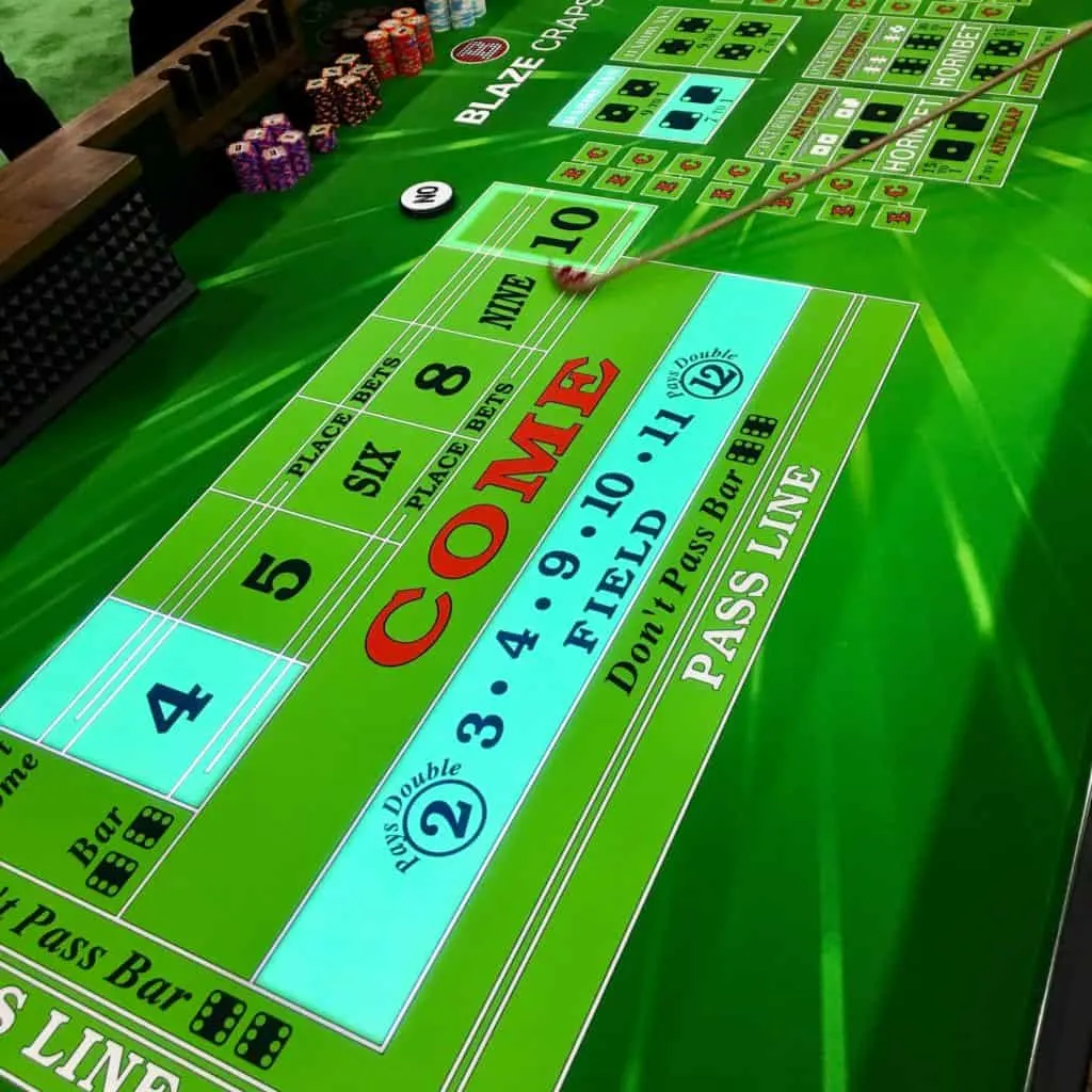 Craps table layout