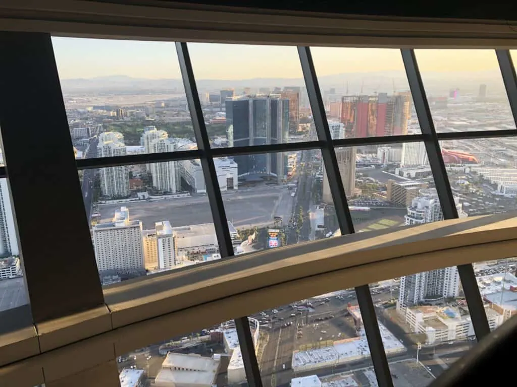 View of the Las Vegas Strip from STRAT's 107 Skylounge