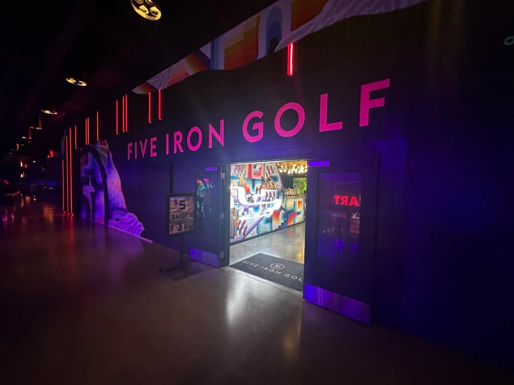 Exterior of Five Iron Golf. 