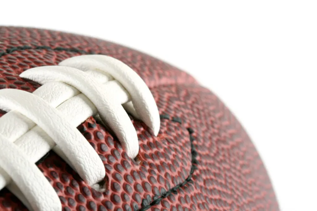 Portion of a football