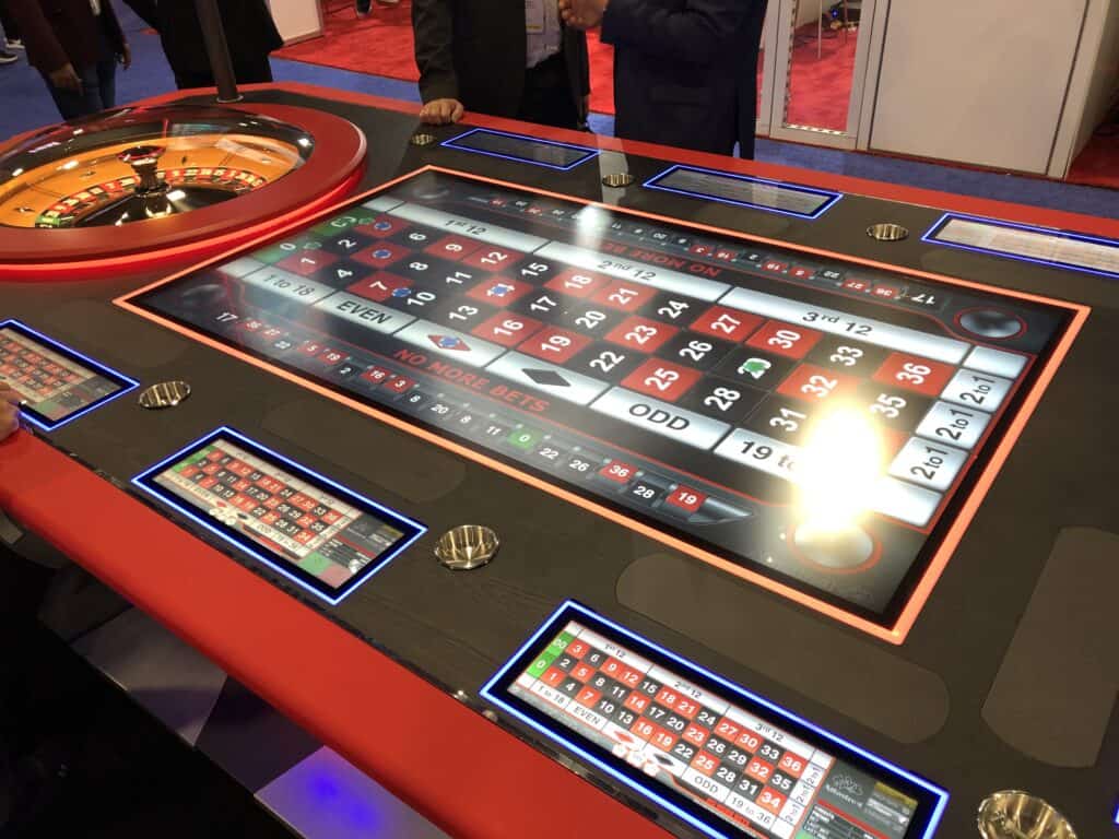 Digital roulette table