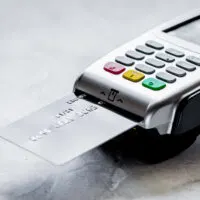 Credit card in a payment terminal