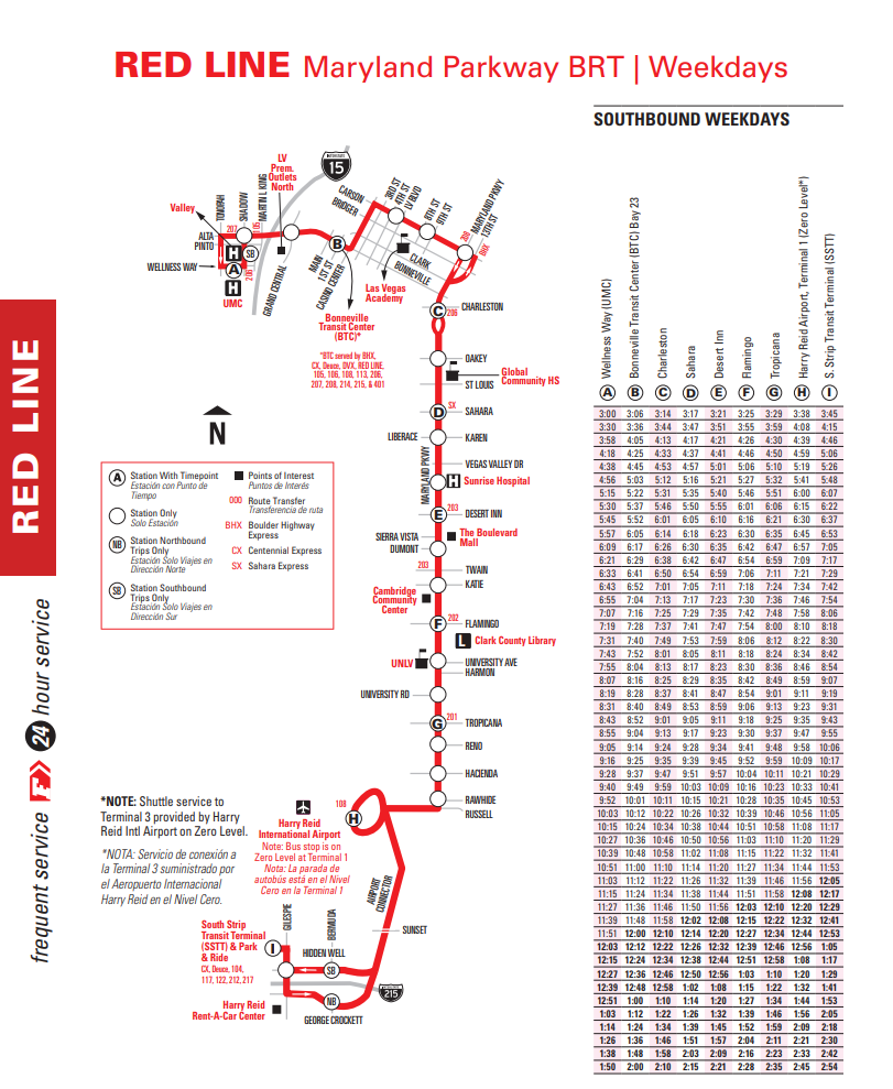 RED LINE Route map.