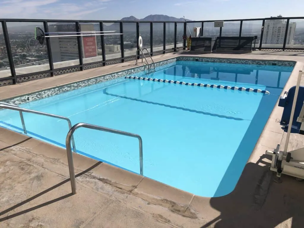 Rooftop pool at Binion's