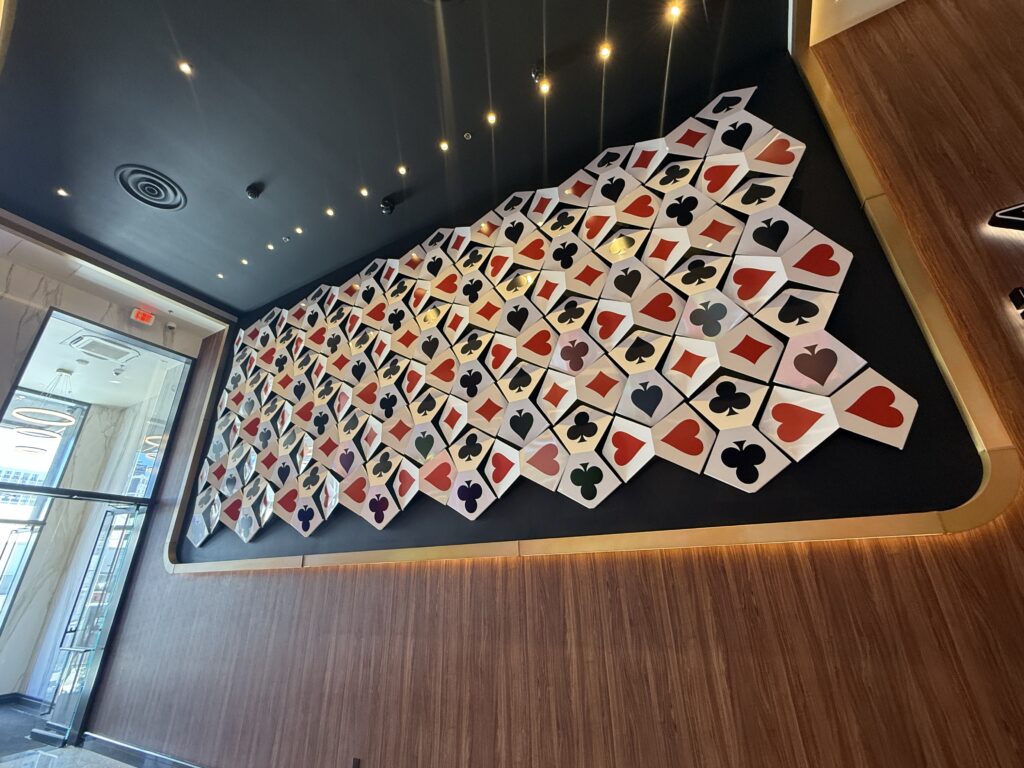 Playing card themed wall art. 