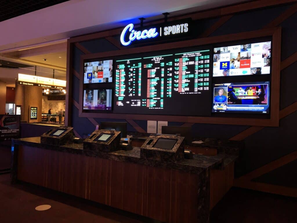 Satellite betting station at Circa