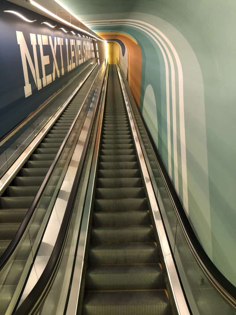 Escalator to Circa's Pool 