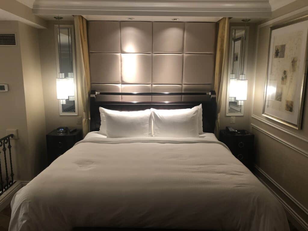 Bed within the Luxury King Suite