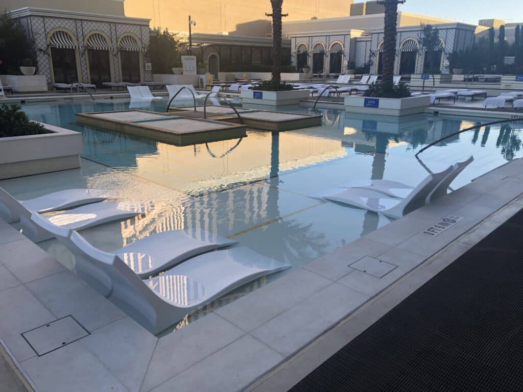 Submerged Loungers at Venetian Las Vegas Pool