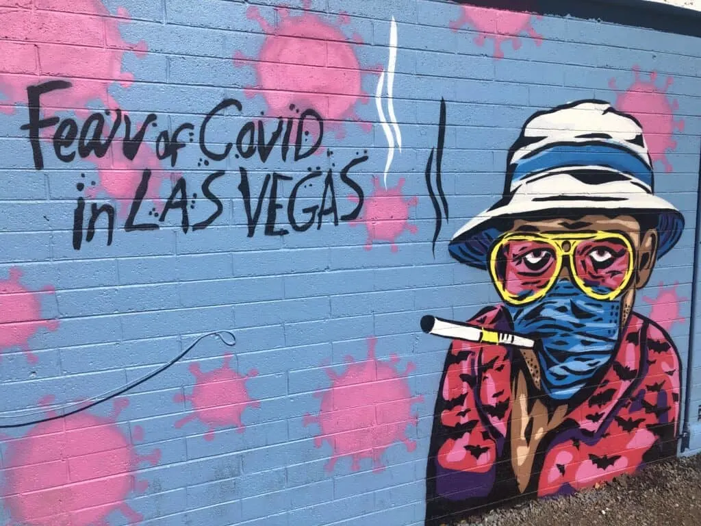 "Fear of Covid in " Las Vegas mural