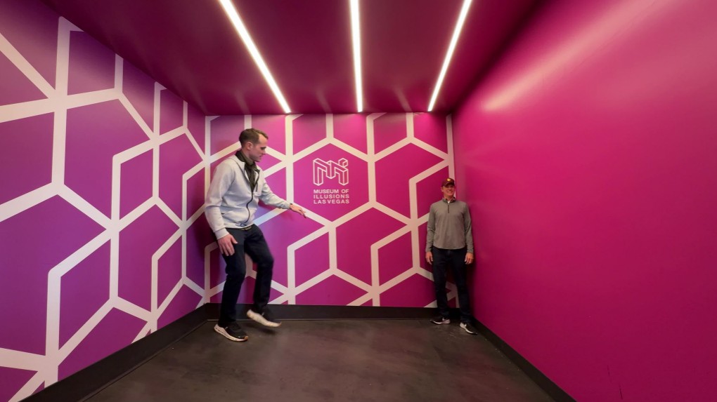 Ames Room, which makes it appear that my brother is significantly taller than I, even though that isnt the case.