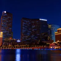 Cosmopolitan's exterior at night