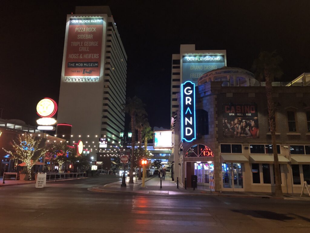 Downtown Las Vegas, Nevada, USA. Vegas At NIght. Sleepless City