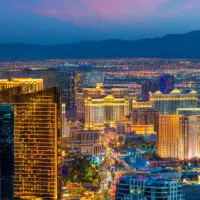 Aerial photo of the Strip