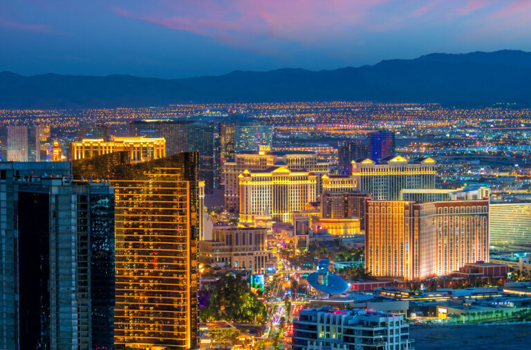 Aerial photo of the Strip