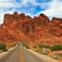 Road leading into Valley of Fire National Park