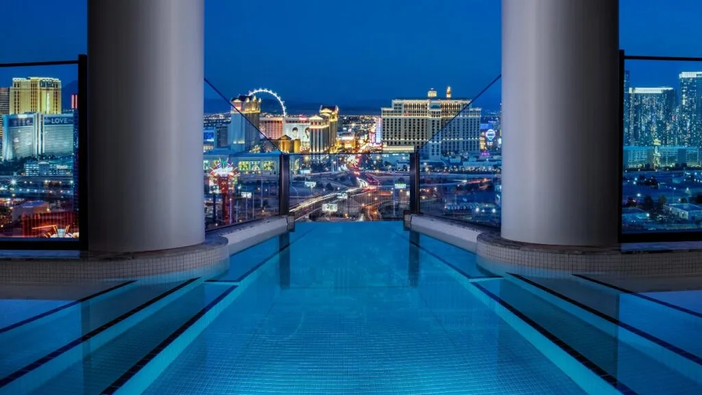 Private Pool in Palms Sky Villa that overlooks Las Vegas
