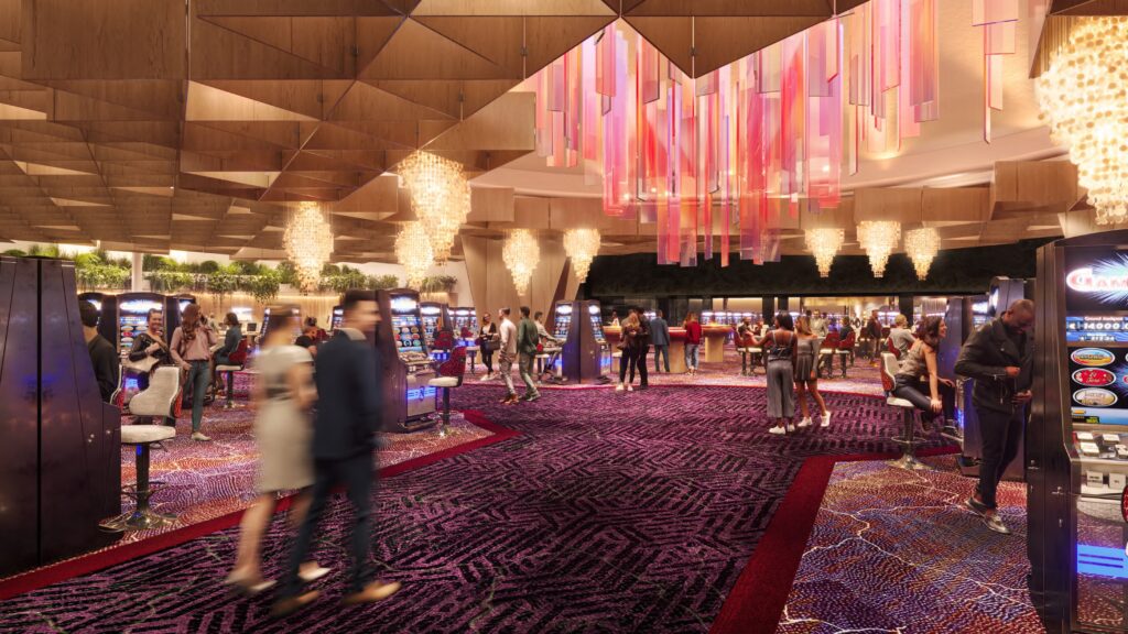 Rendering of the casino floor at Virgin Las Vegas