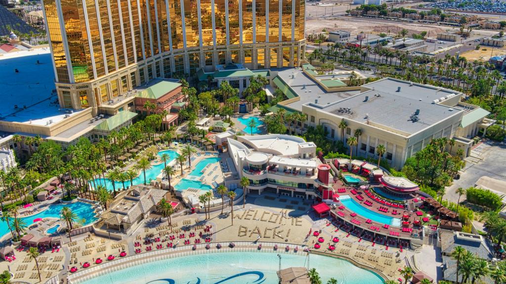 Mandalay Bay Pool from above