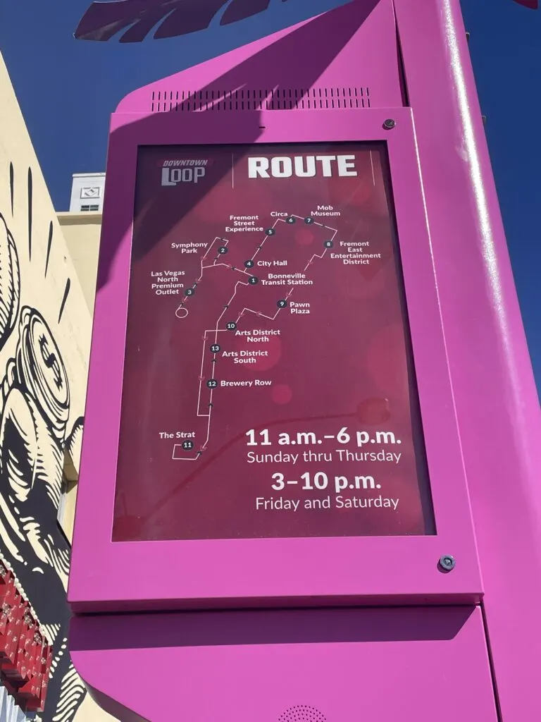 Downtown Loop Stop Map