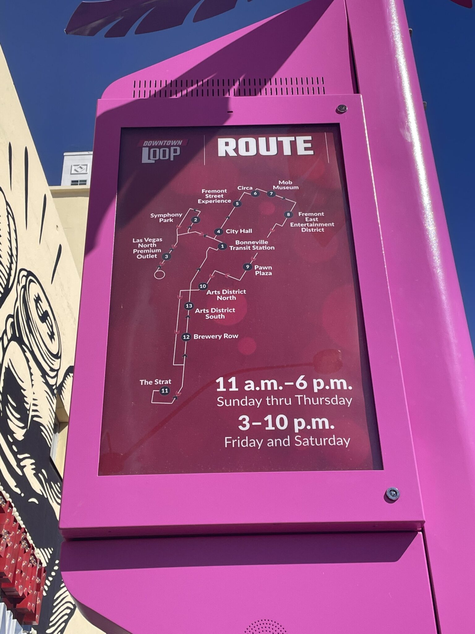 Downtown Loop Shuttle Las Vegas Stop List & Tips!