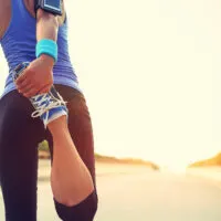 Woman Streating before running