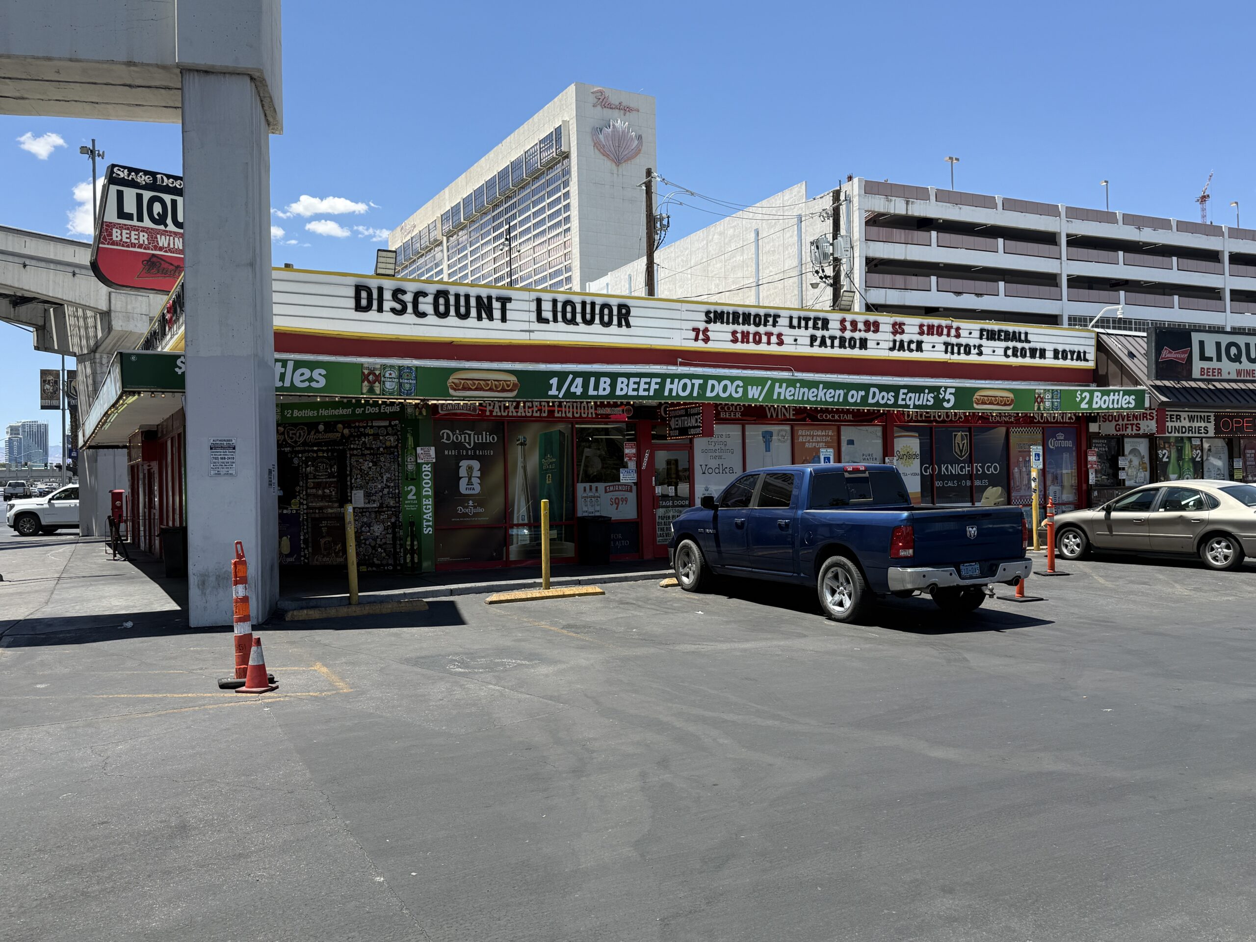 Exterior of Stage Door Casino.