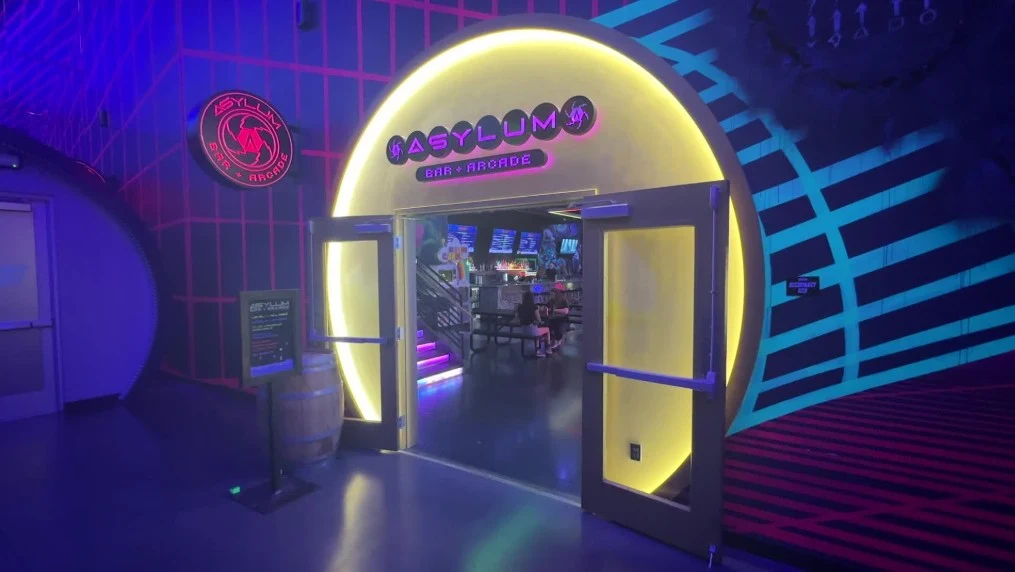 Entrance to the Asylum Arcade at Area15. 