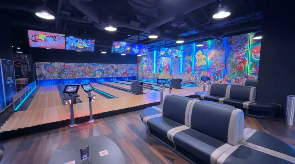 6 lane bowling alley in The Cove.