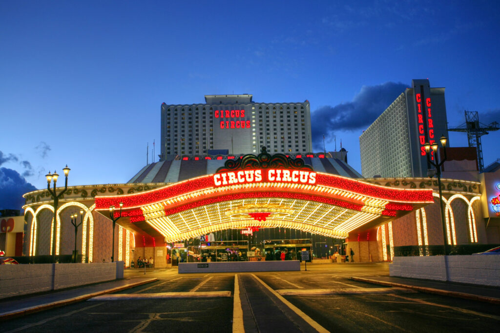 Circus Circus Exterior at Night