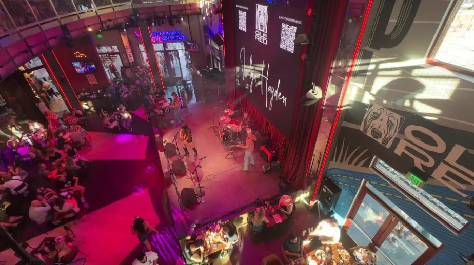 A band on stage at Ole Red Las Vegas.