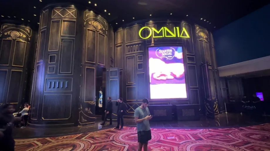 Exterior of Omnia at Caesars Palace. 