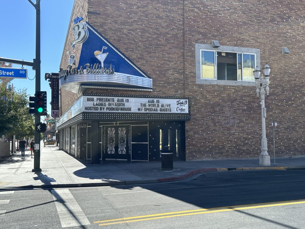 Exterior of BAckstage Billiards. 