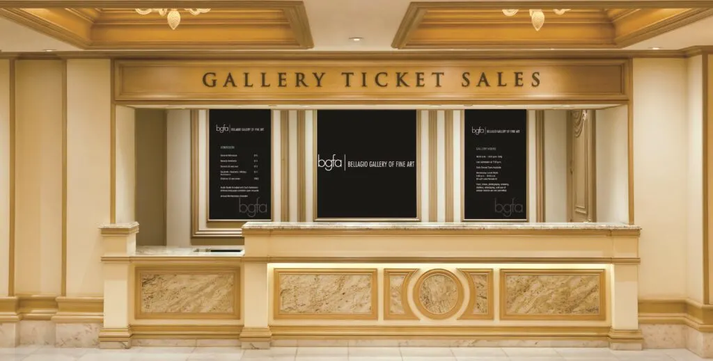 Bellagio Gallery of Fine art ticket counter