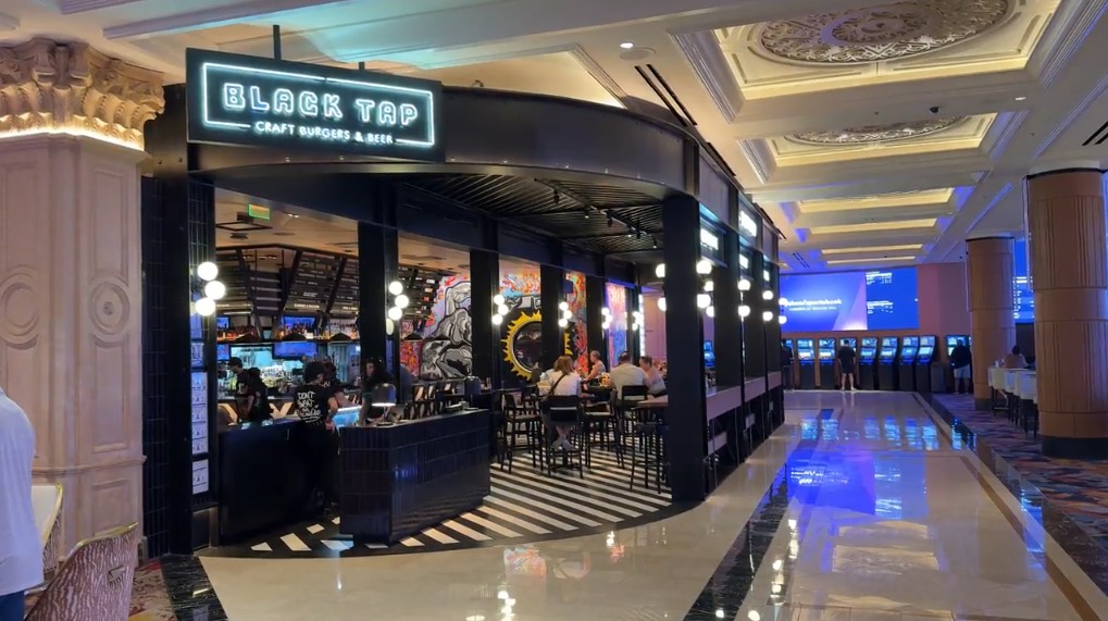 Exterior of Black Tap at The Venetian Las Vegas.