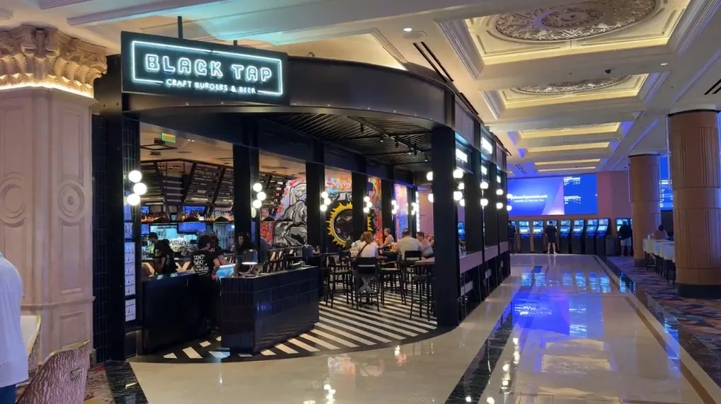 Exterior of Black Tap at The Venetian Las Vegas. 