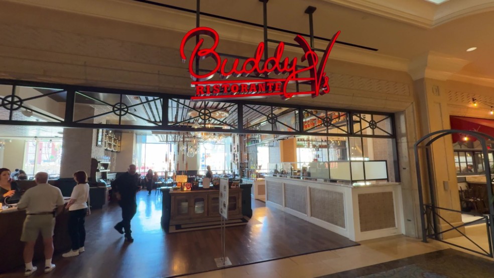 Exterior of Buddy V's Ristorante in the Grand Canal Shoppes. 