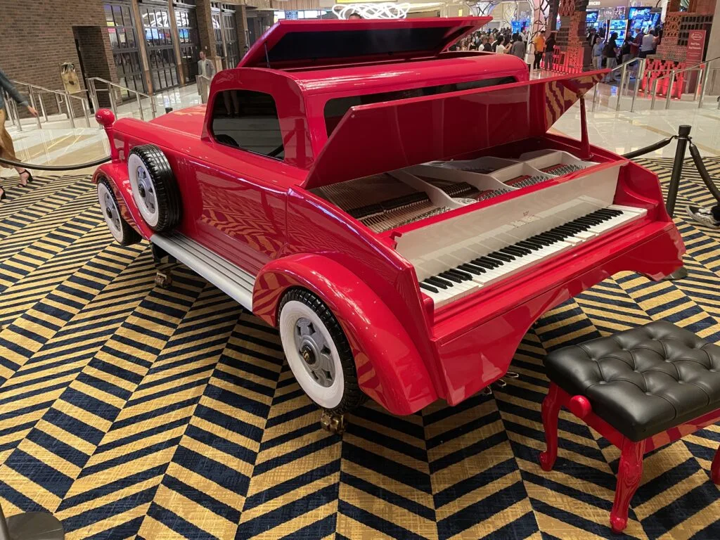 Piano built into a car