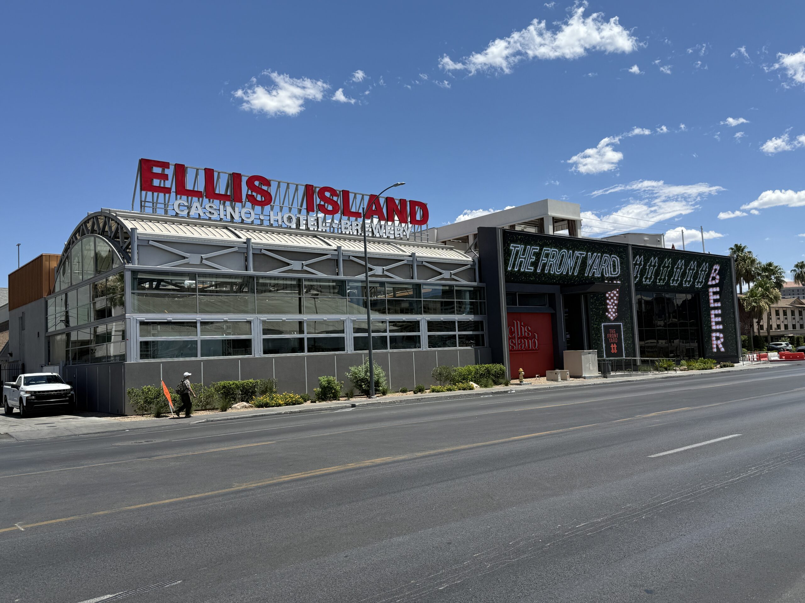 Exterior of Ellis Island Las Vegas from across the street.