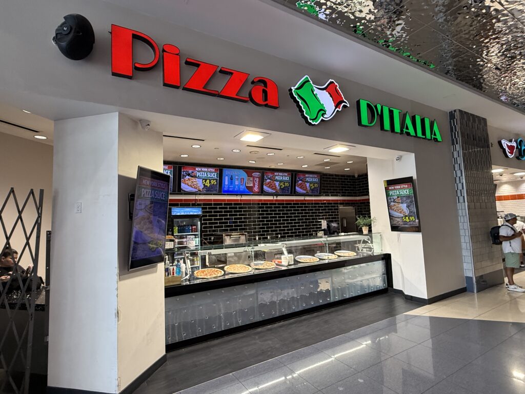 Ordering counter at Pizza D'Italia.