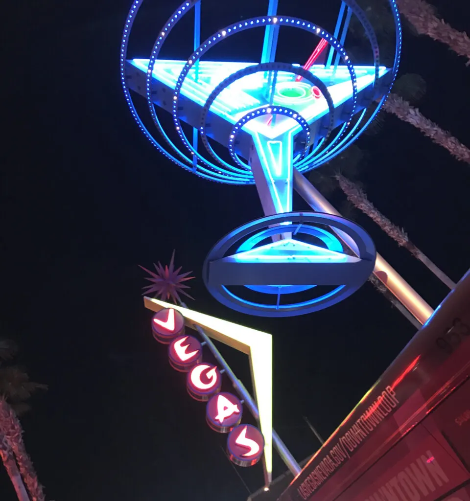 Neon Martini and Vegas Sign