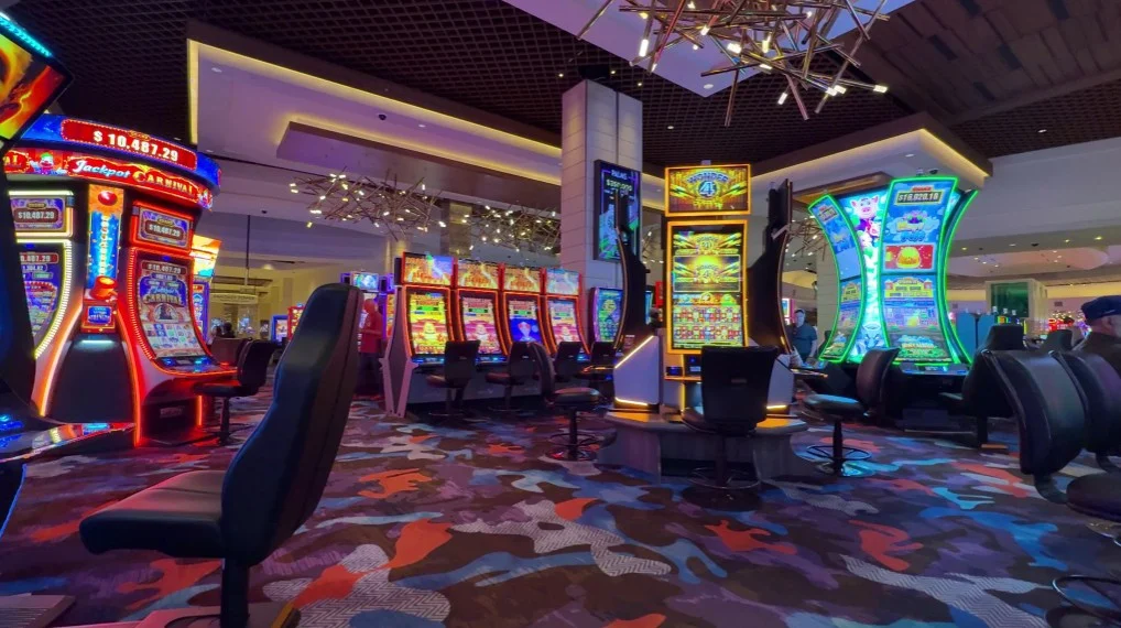 Slot Machines on Palms casino floor.