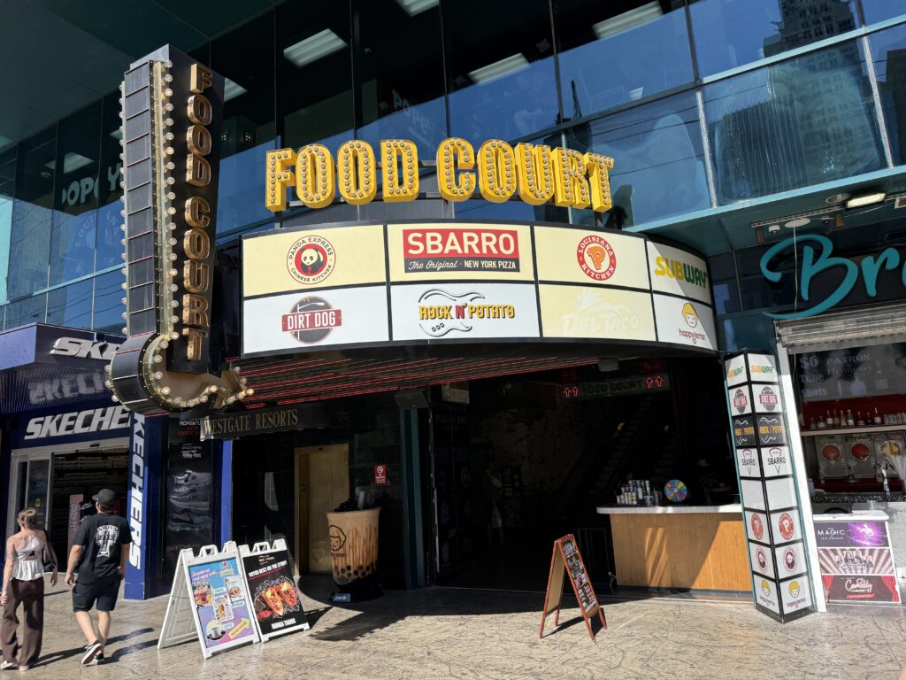 Exterior of the Food Court in the Showcase Mall.