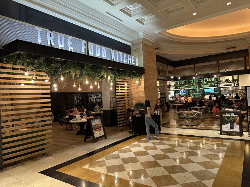 Exterior of True Food Kitchen within the Forum Shops at Caesars Palace.