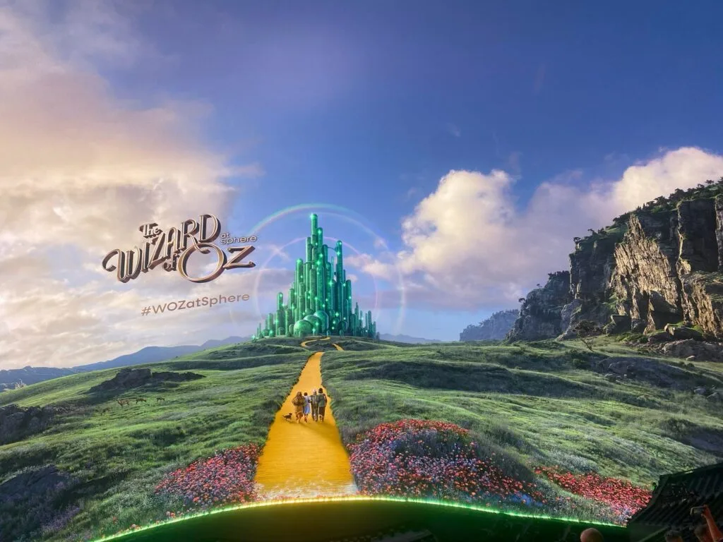 Wizard Of Oz on the Big Screen at The Sphere.