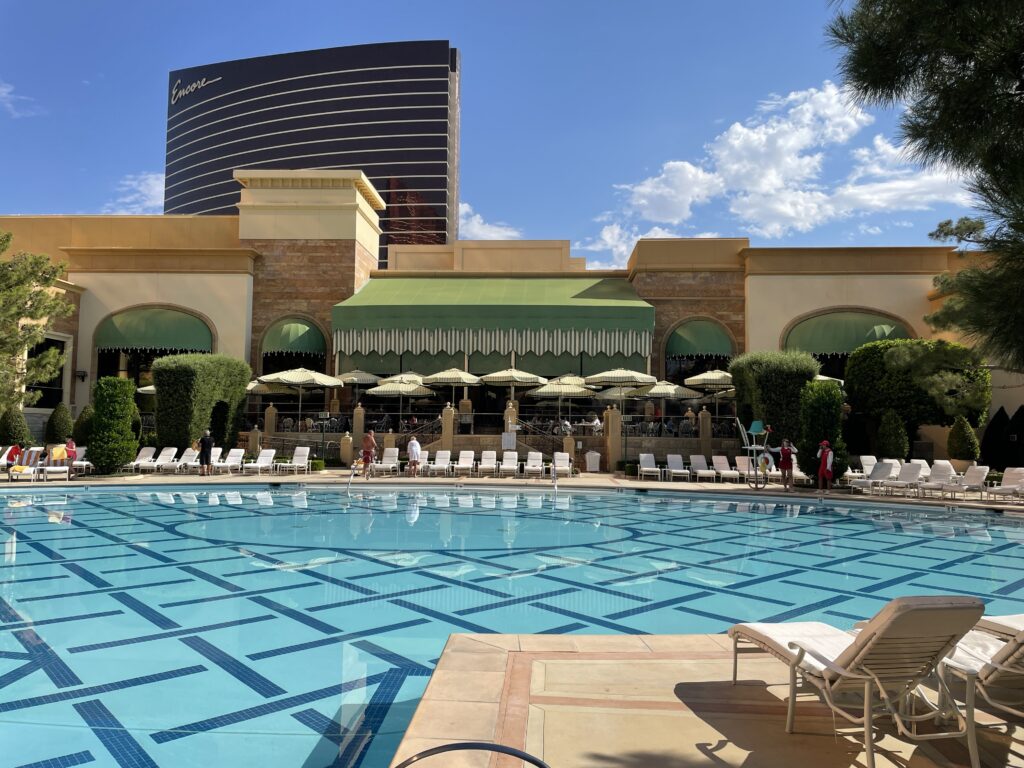 Wynn's pool with Encore in the backbground