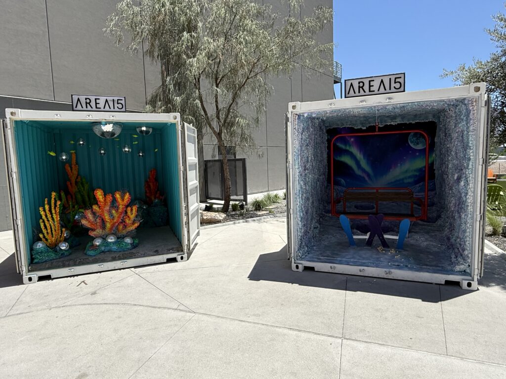 2 Photo ops in shipping containers.