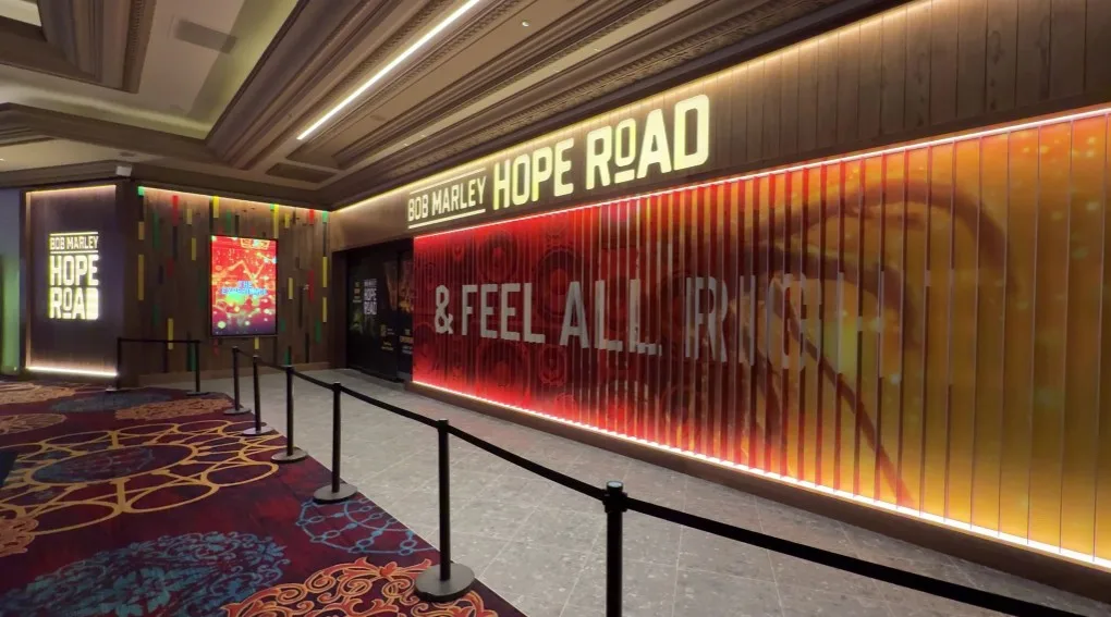 Entrance to Bob Marley Hope Road. 